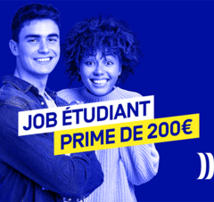 Job étudiant. Prime de 200€